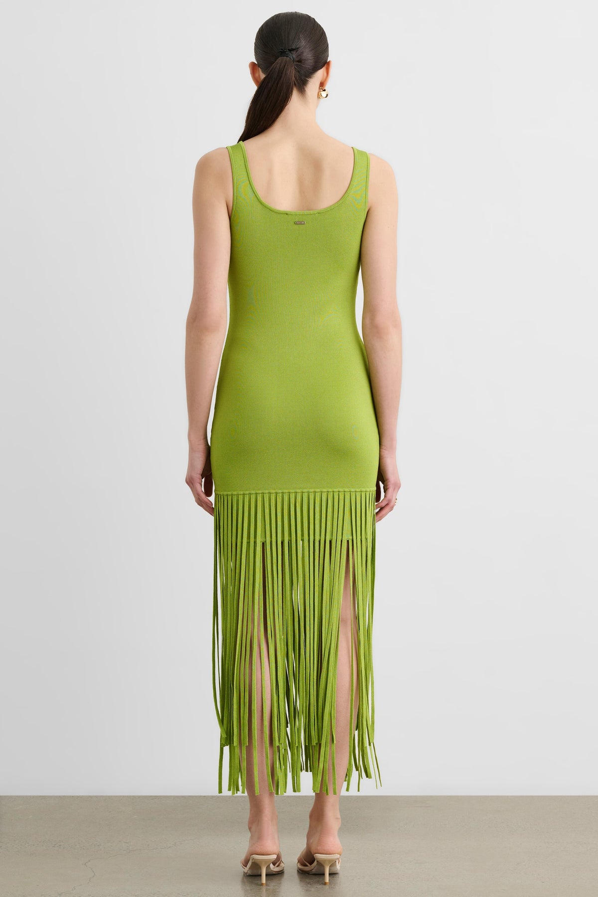 ROXANNE SCOOP NECK MINI DRESS WITH FRINGE - Toccin