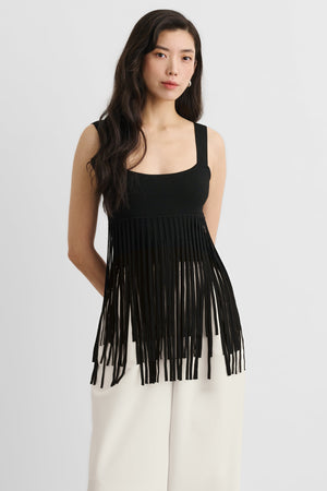 AMARIS TANK TOP WITH FRINGE - Toccin