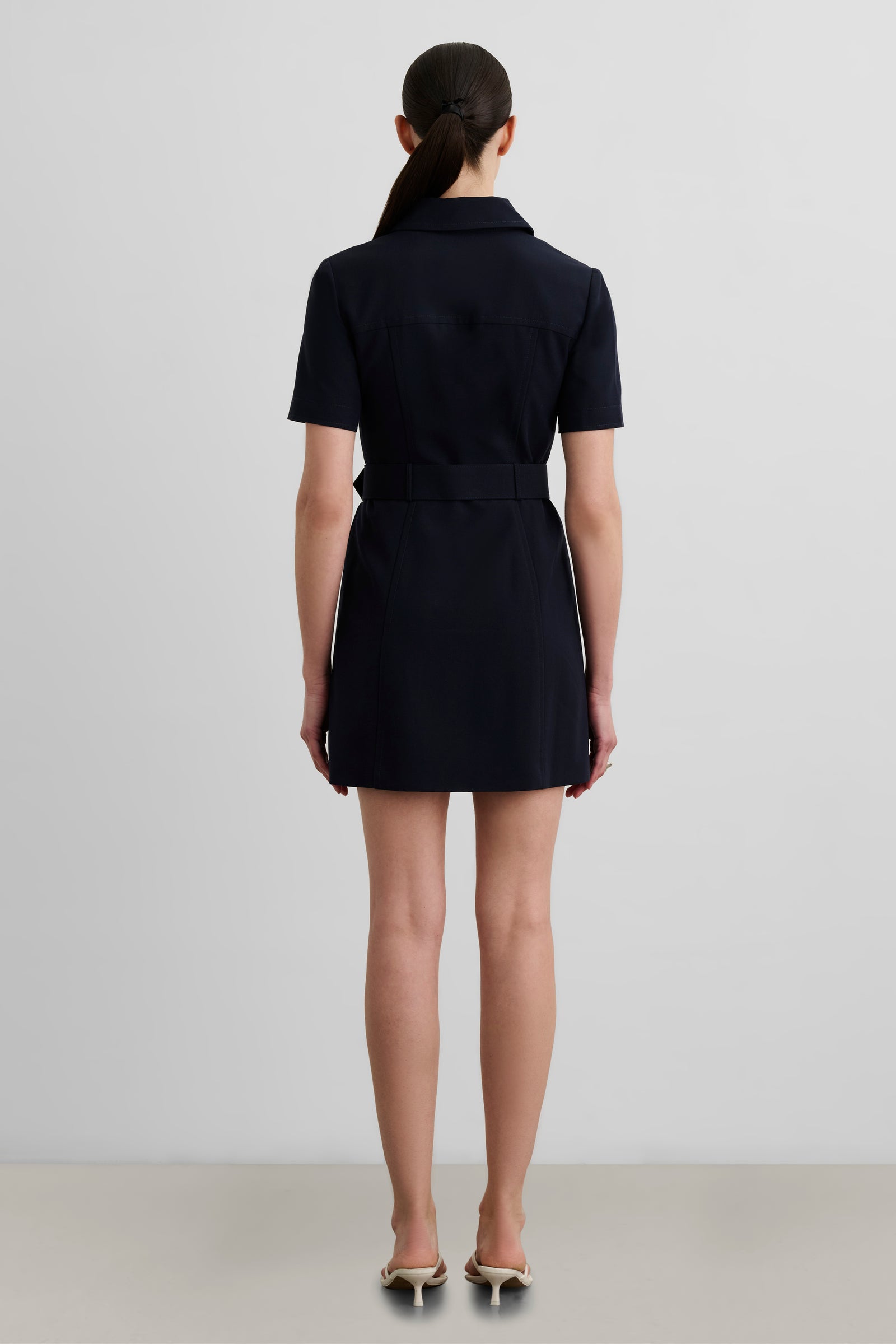 LYDIA SHORT SLEEVE SNAP-FRONT DRESS - Toccin