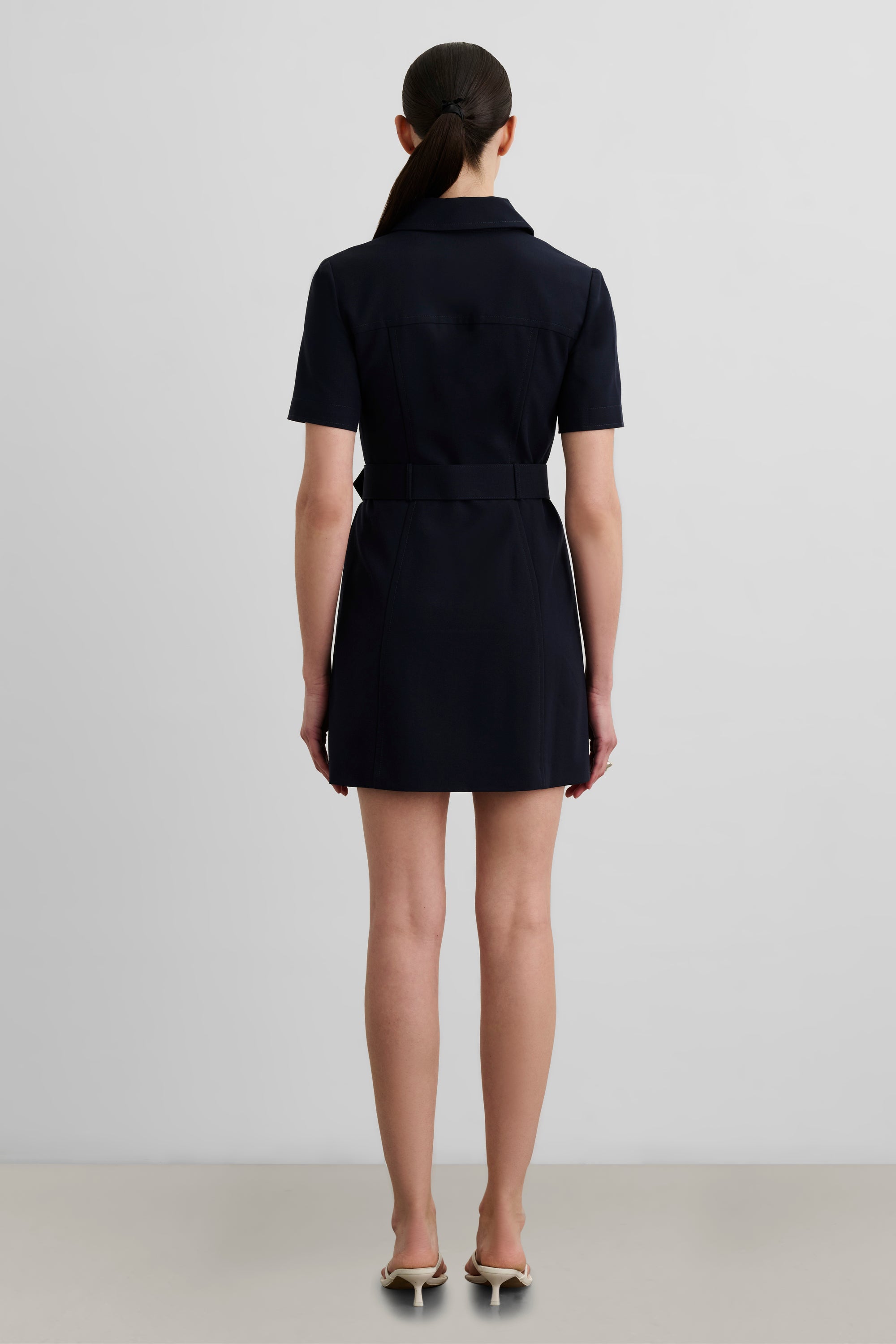 Toccin Women's Lydia Short-Sleeve Snap Shirtdress - Midnight - Size 8 Toccin Women's Lydia Short-Sleeve Snap Shirtdress - Midnight - Size 8