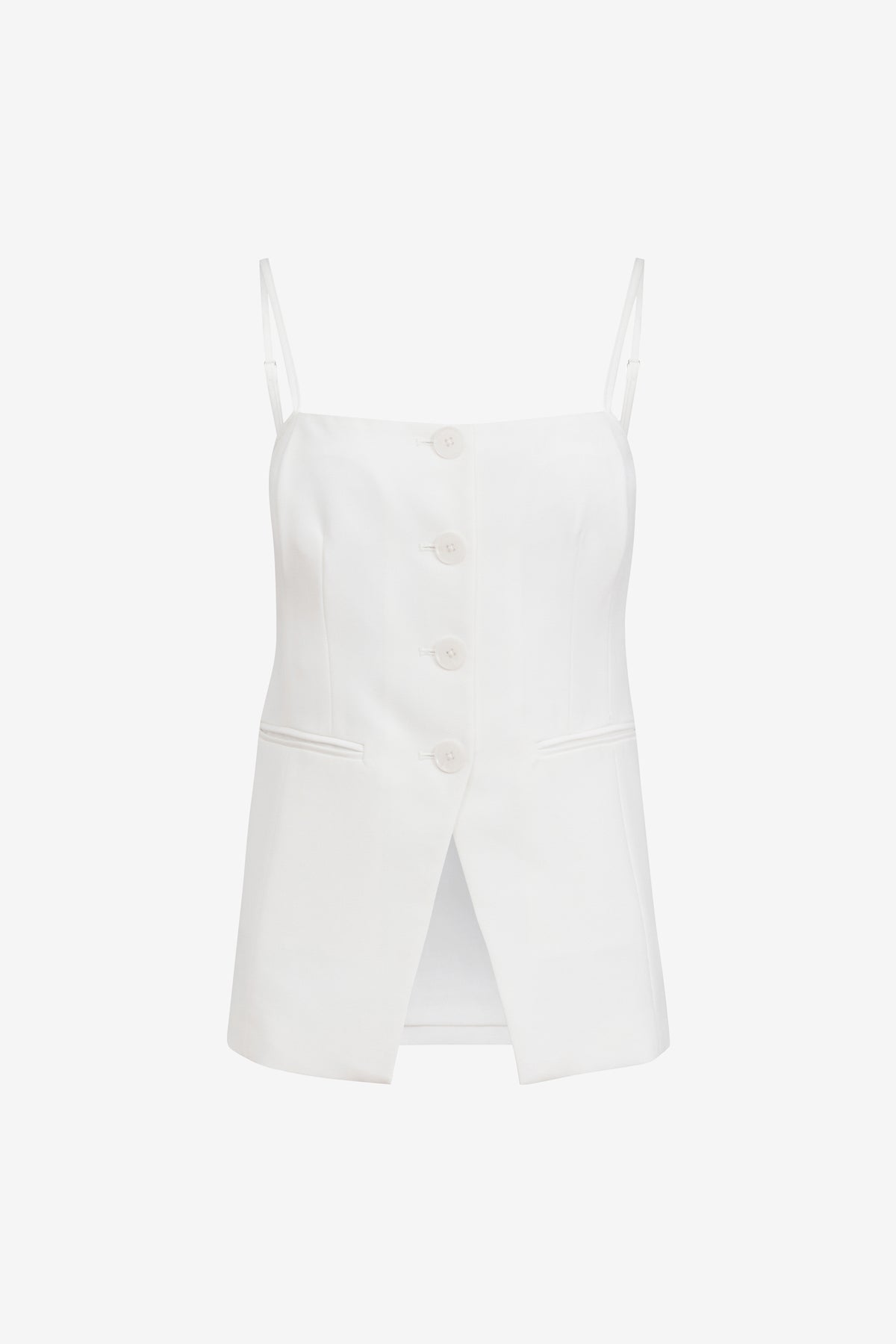 ROXY SQUARE NECK BUTTON-FRONT VEST