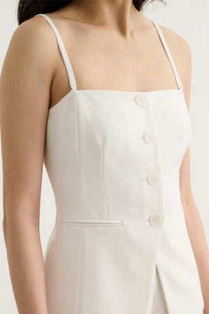 ROXY SQUARE NECK BUTTON-FRONT VEST