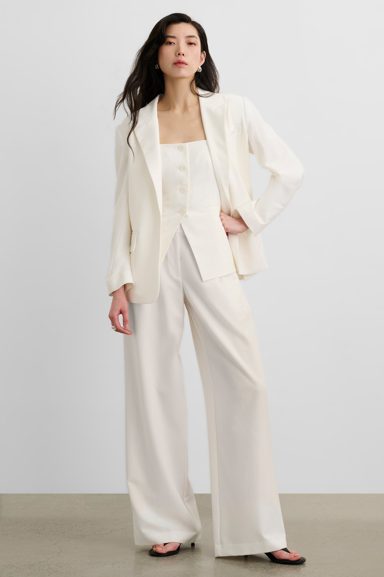 SOLARA PLEATED WIDE LEG TROUSER - Toccin