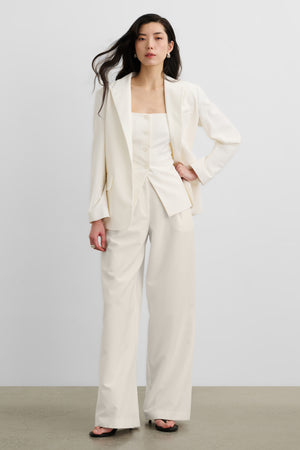 SOLARA PLEATED WIDE LEG TROUSER - Toccin