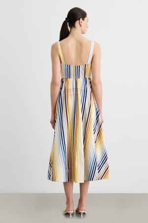 WREN DOUBLE TIE-FRONT MIDI DRESS - Toccin