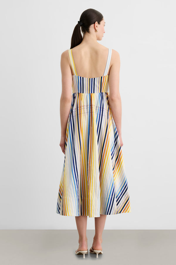 WREN DOUBLE TIE-FRONT MIDI DRESS WREN DOUBLE TIE-FRONT MIDI DRESS