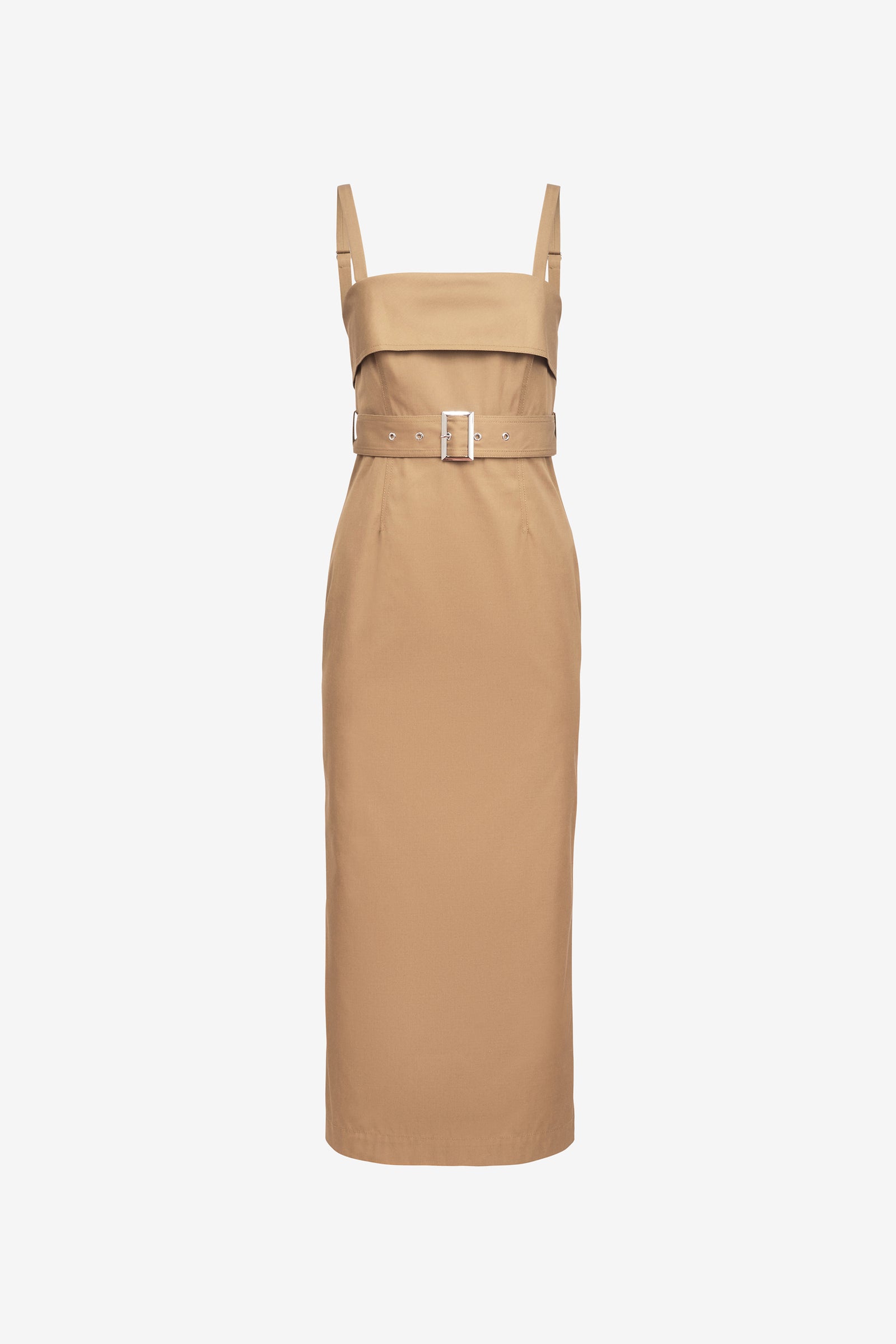 THEODORA BELTED MIDI DRESS