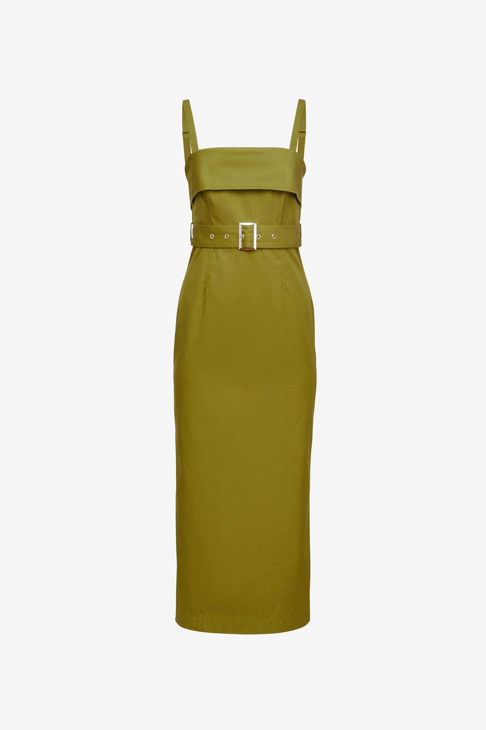 THEODORA BELTED MIDI DRESS