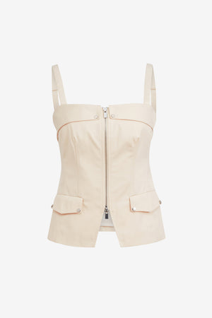 JAYDEN ZIP FRONT MOTO TOP