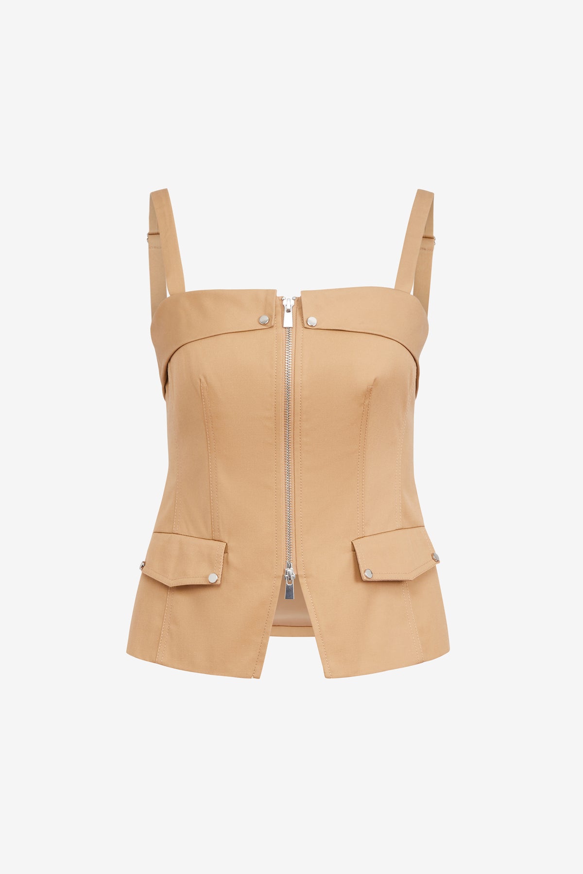 JAYDEN ZIP FRONT MOTO TOP