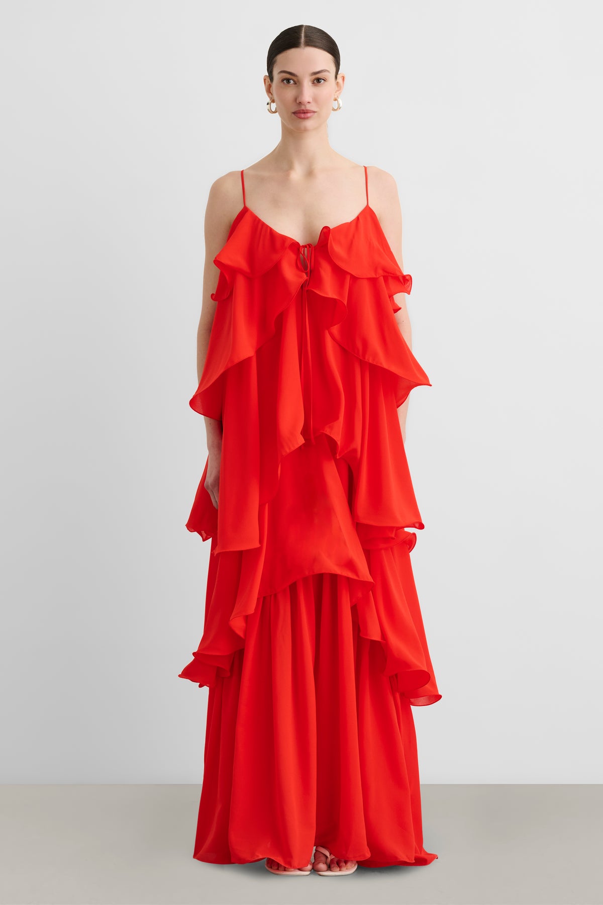 AUGUSTINA TIERED MAXI DRESS - Toccin