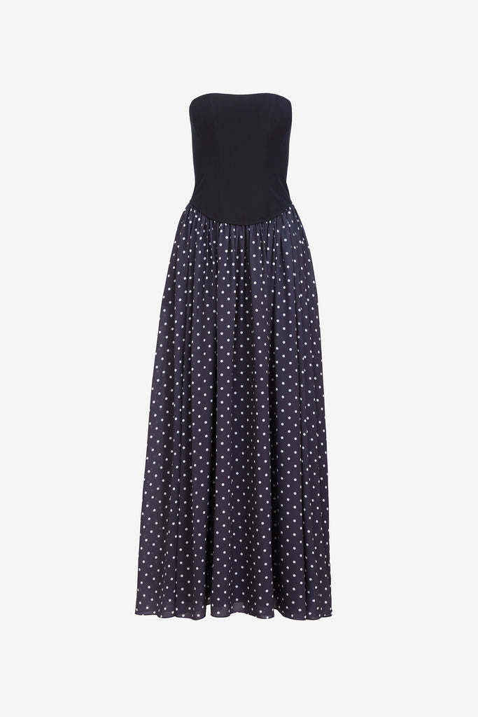 ODETTE STRAPLESS CORSET MAXI DRESS