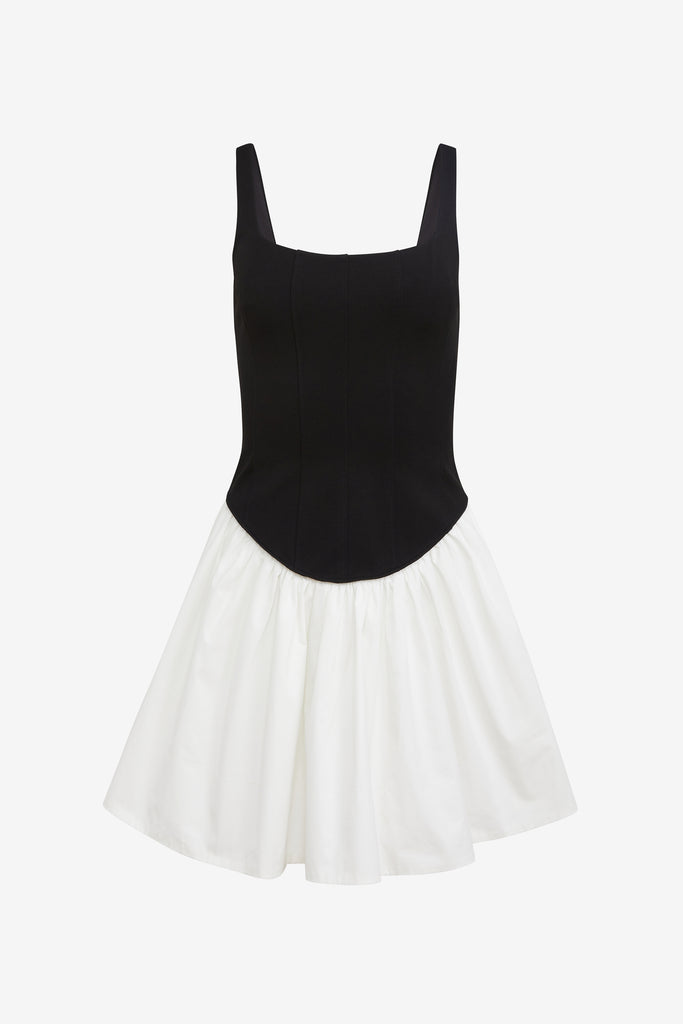 FELICIE DROP WAIST CORSET MINI DRESS FELICIE DROP WAIST CORSET MINI DRESS