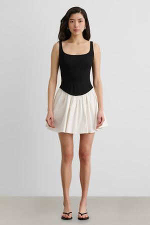 Felicie Drop Waist Corset Mini Dress | Toccin