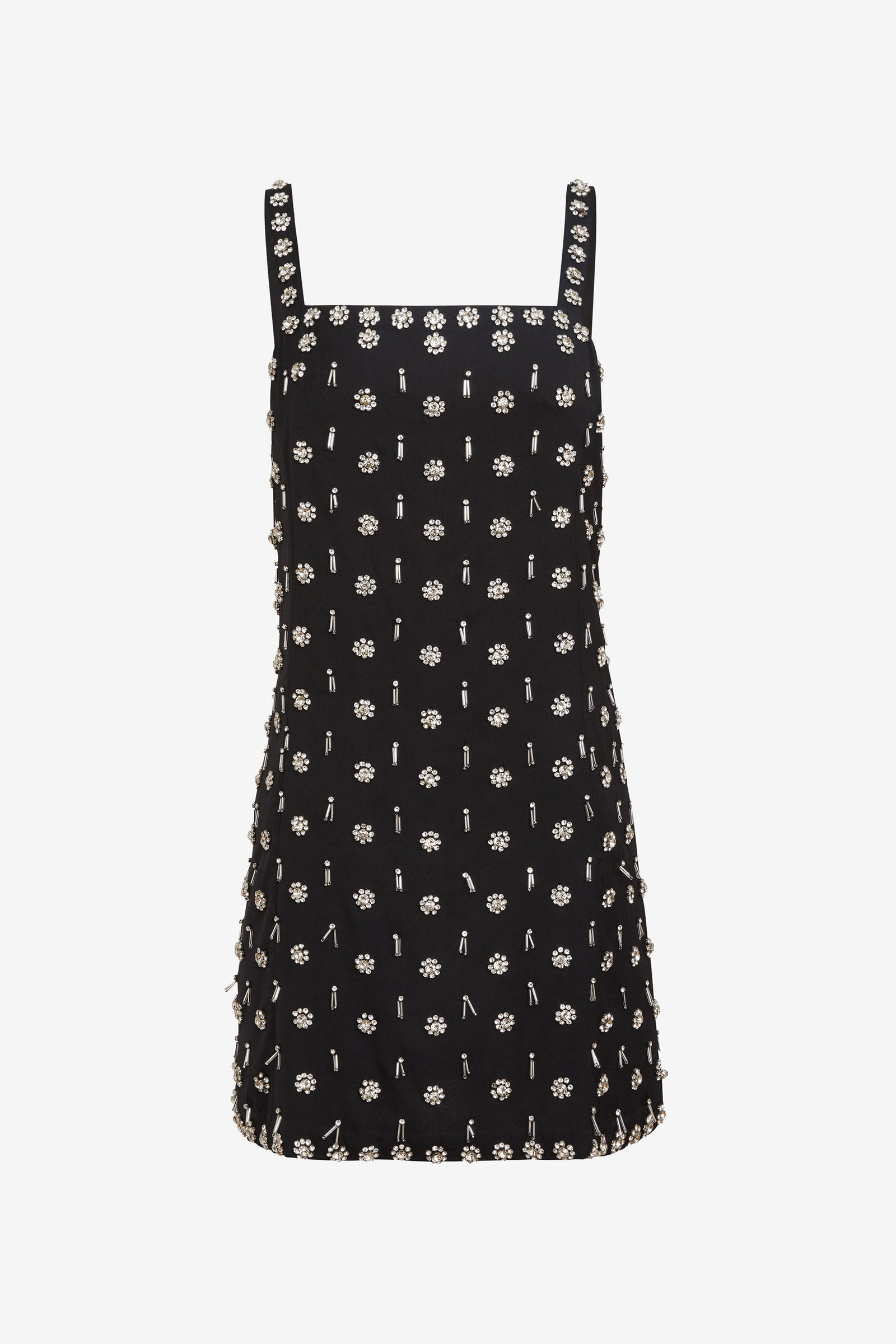 DOVE HAND-BEADED MINI SHIFT DRESS
