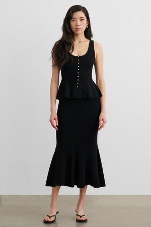 LYNN PULL ON MIDI SKIRT - Toccin