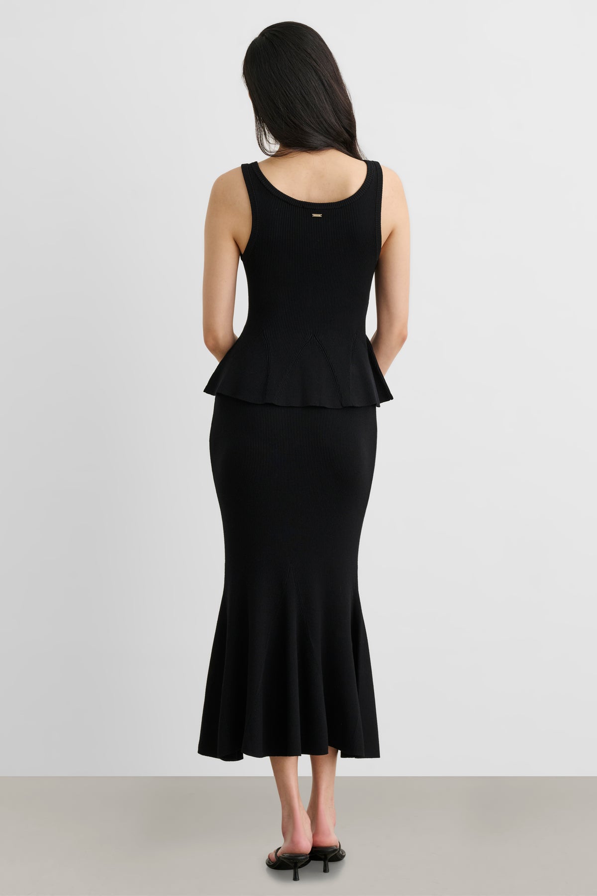 EDEN BUTTON-FRONT FIT AND FLARE TANK