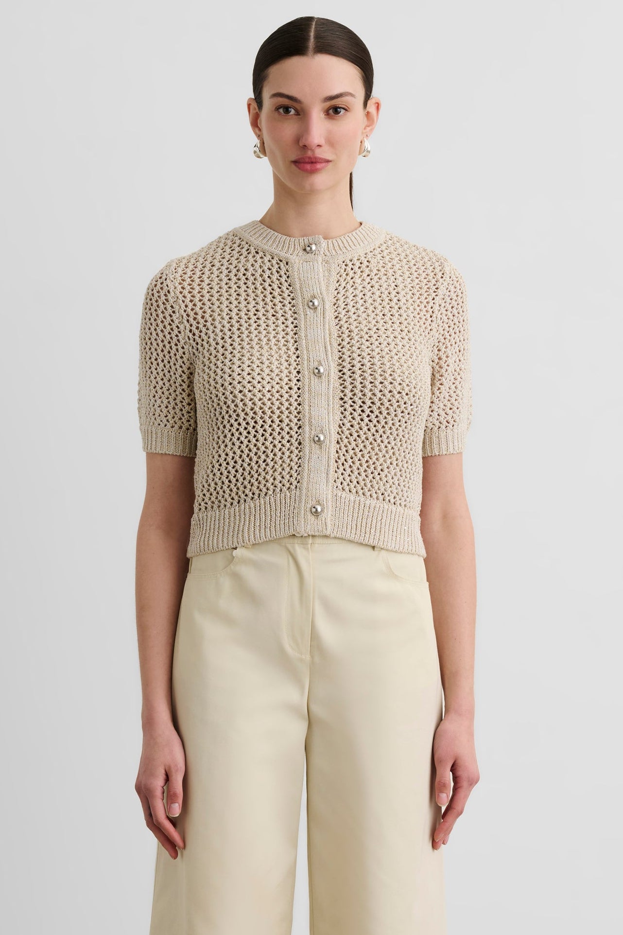JANICE SHORT SLEEVE CARDIGAN - Toccin