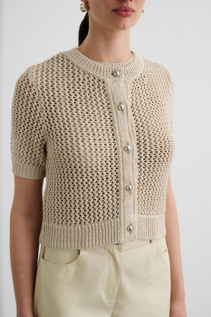 JANICE SHORT SLEEVE CARDIGAN - Toccin