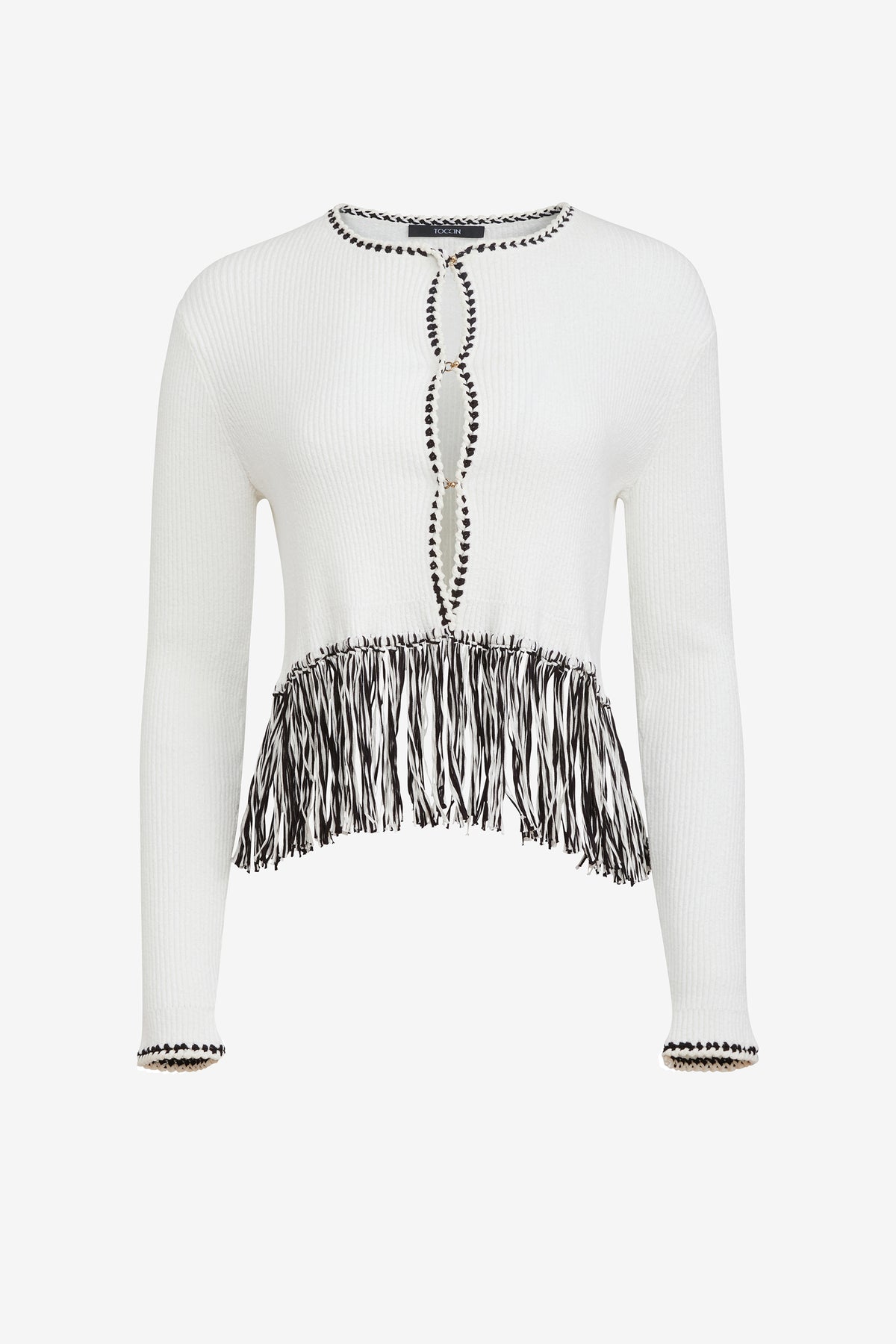 MONROE LONG SLEEVE FRINGE CARDIGAN