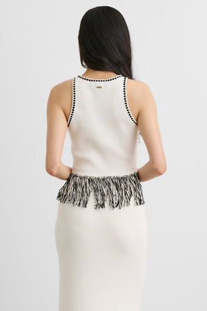 DOTTIE FRINGE RACER TANK - Toccin