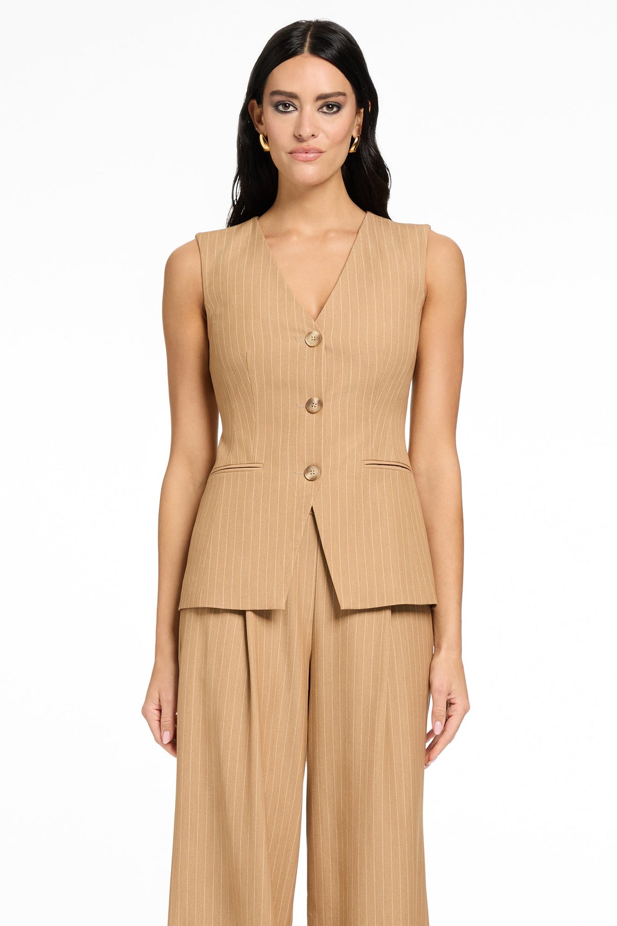 TIBBIE THREE-BUTTON CUTAWAY VEST