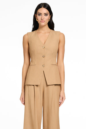 TIBBIE THREE-BUTTON CUTAWAY VEST