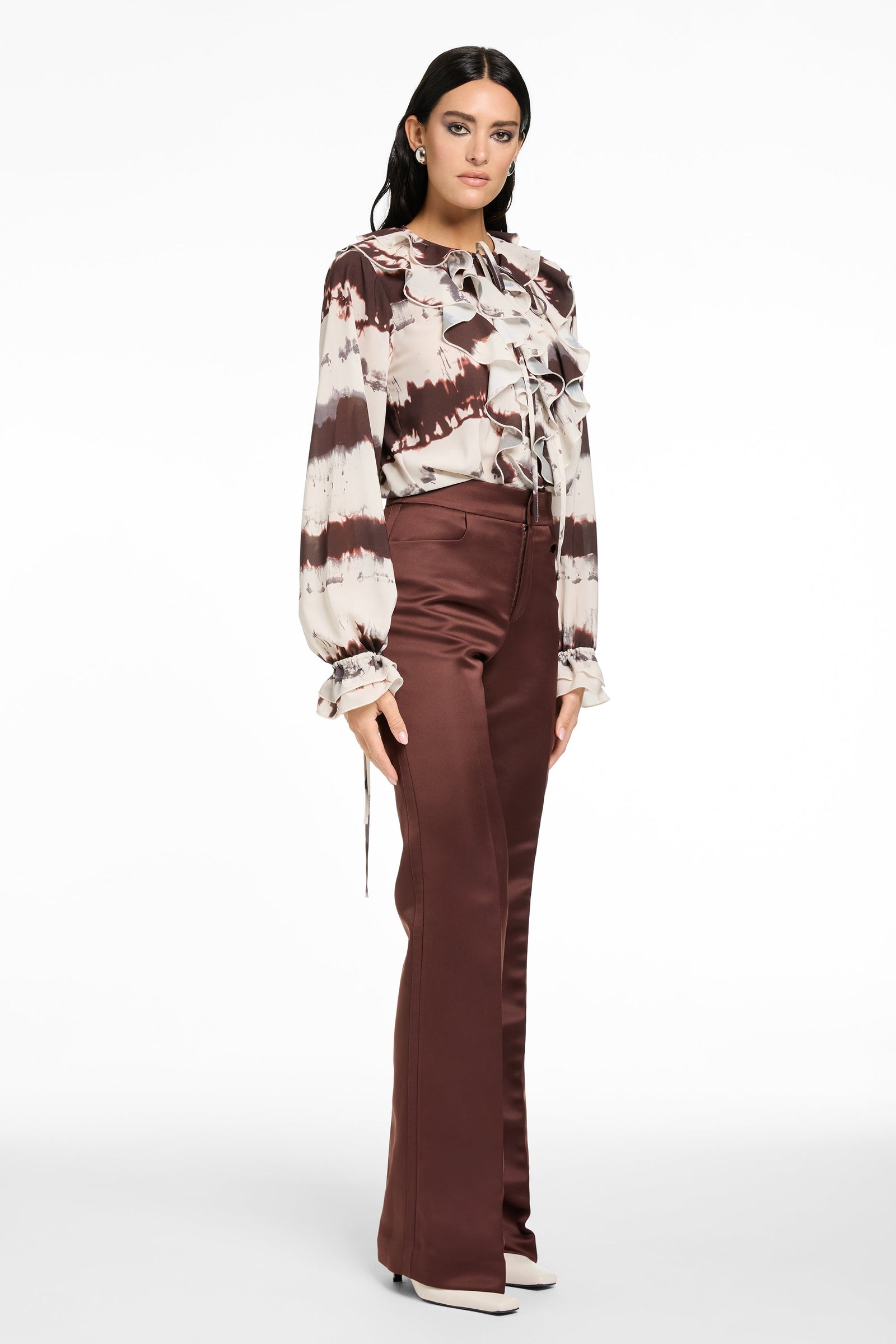 TOBI EXAGGERATED RUFFLE BLOUSE - Toccin