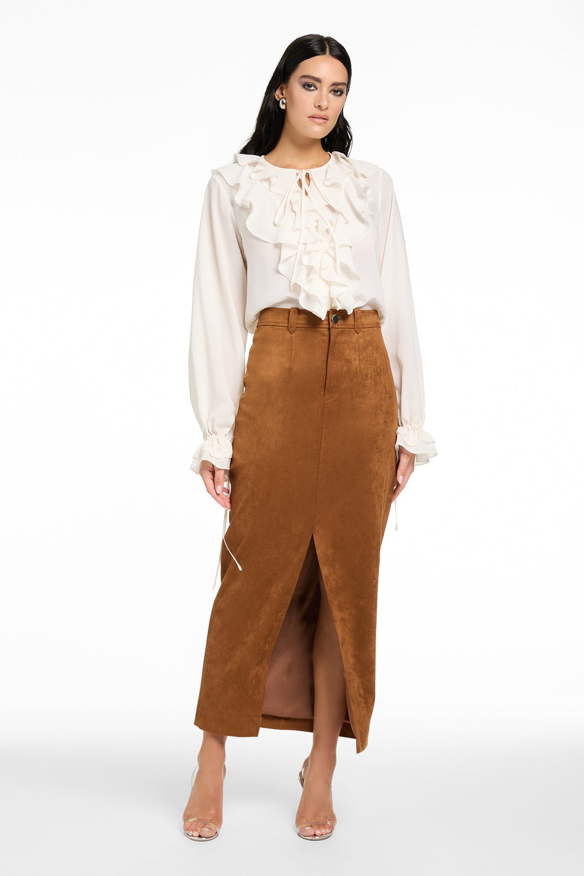 TOBI EXAGGERATED RUFFLE BLOUSE - Toccin