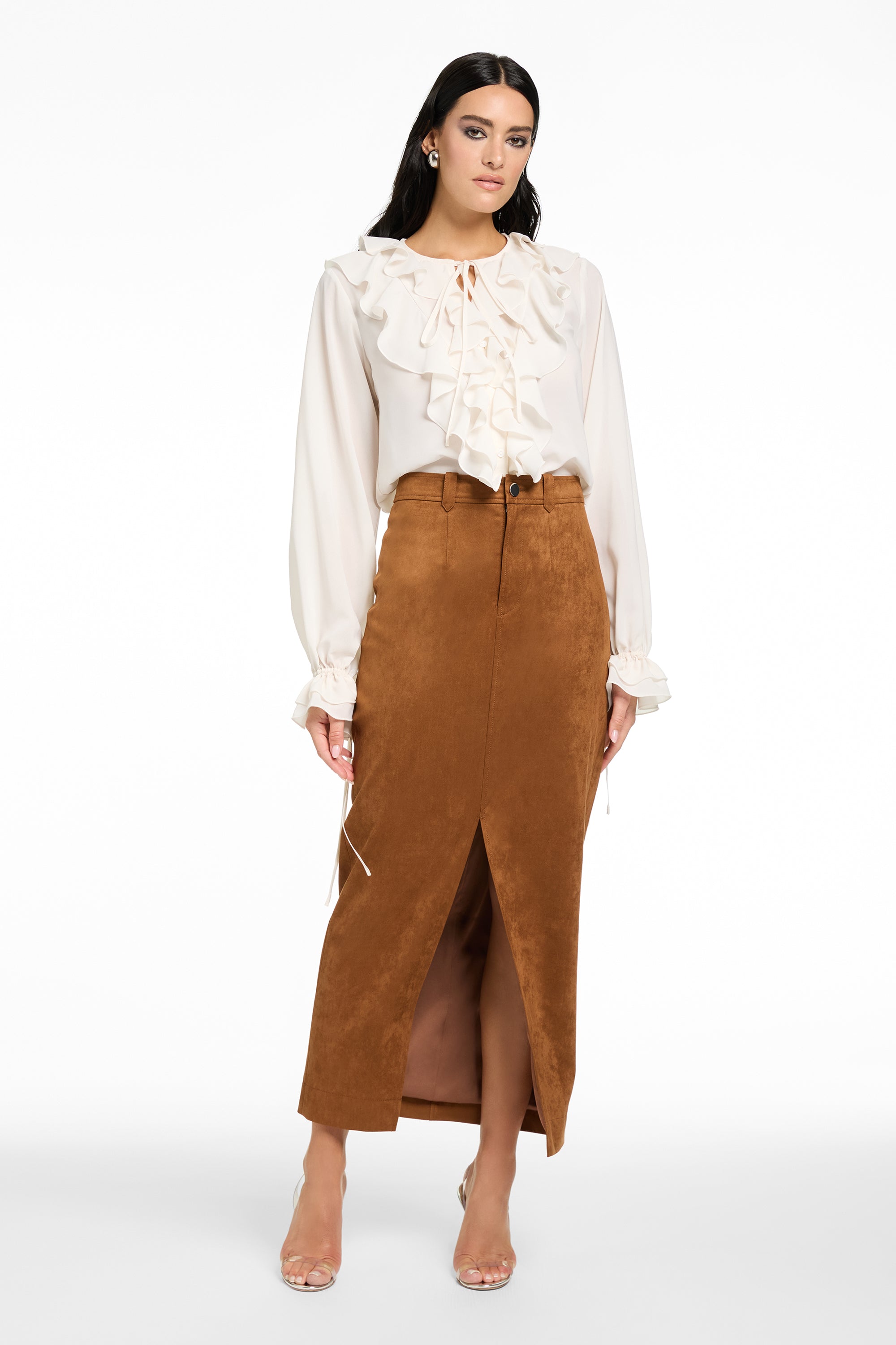 TOBI EXAGGERATED RUFFLE BLOUSE - Toccin