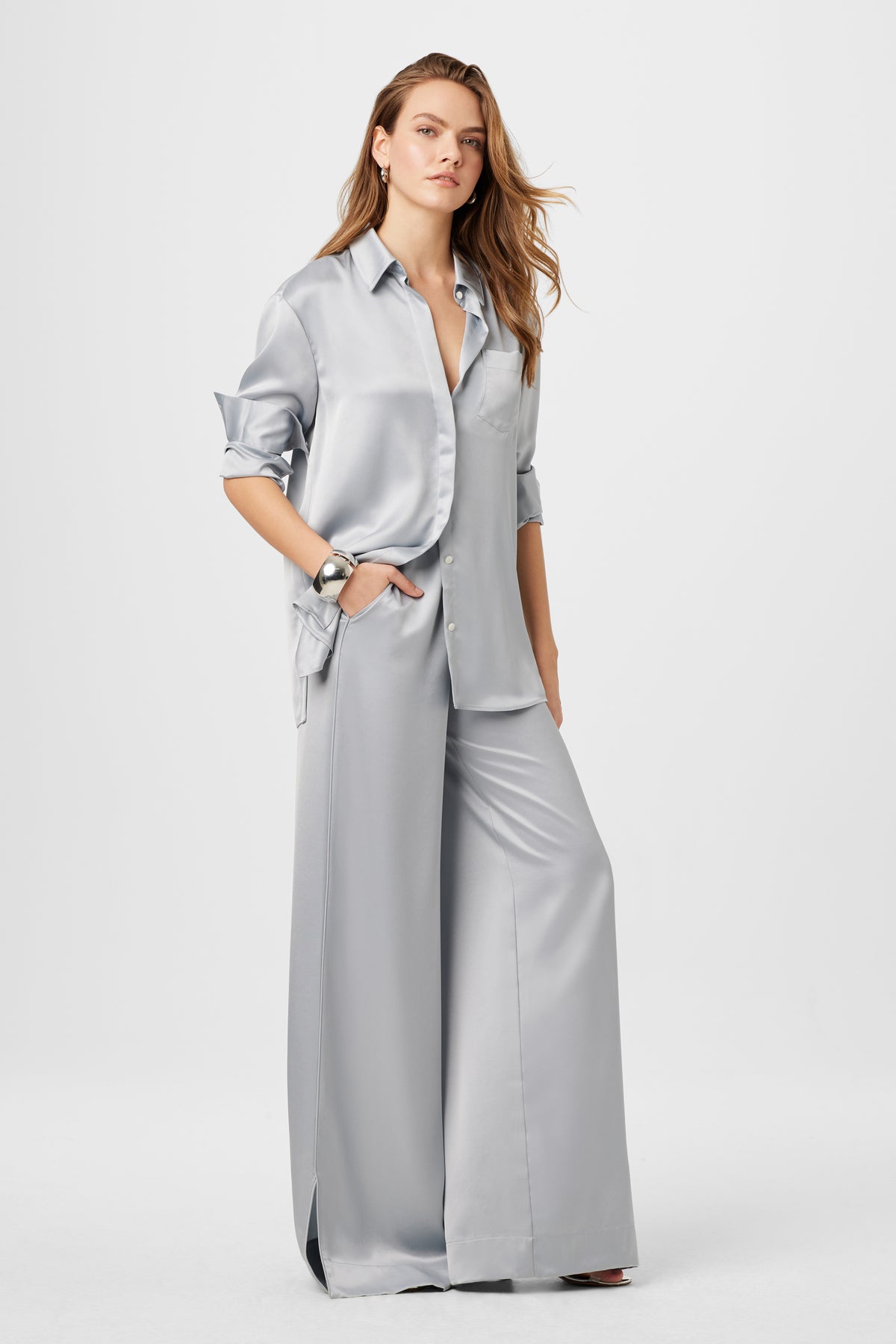Auggie Silk Wide Leg Pants - Toccin