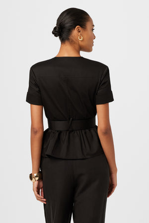 Ezra Safari Peplum Top - Toccin
