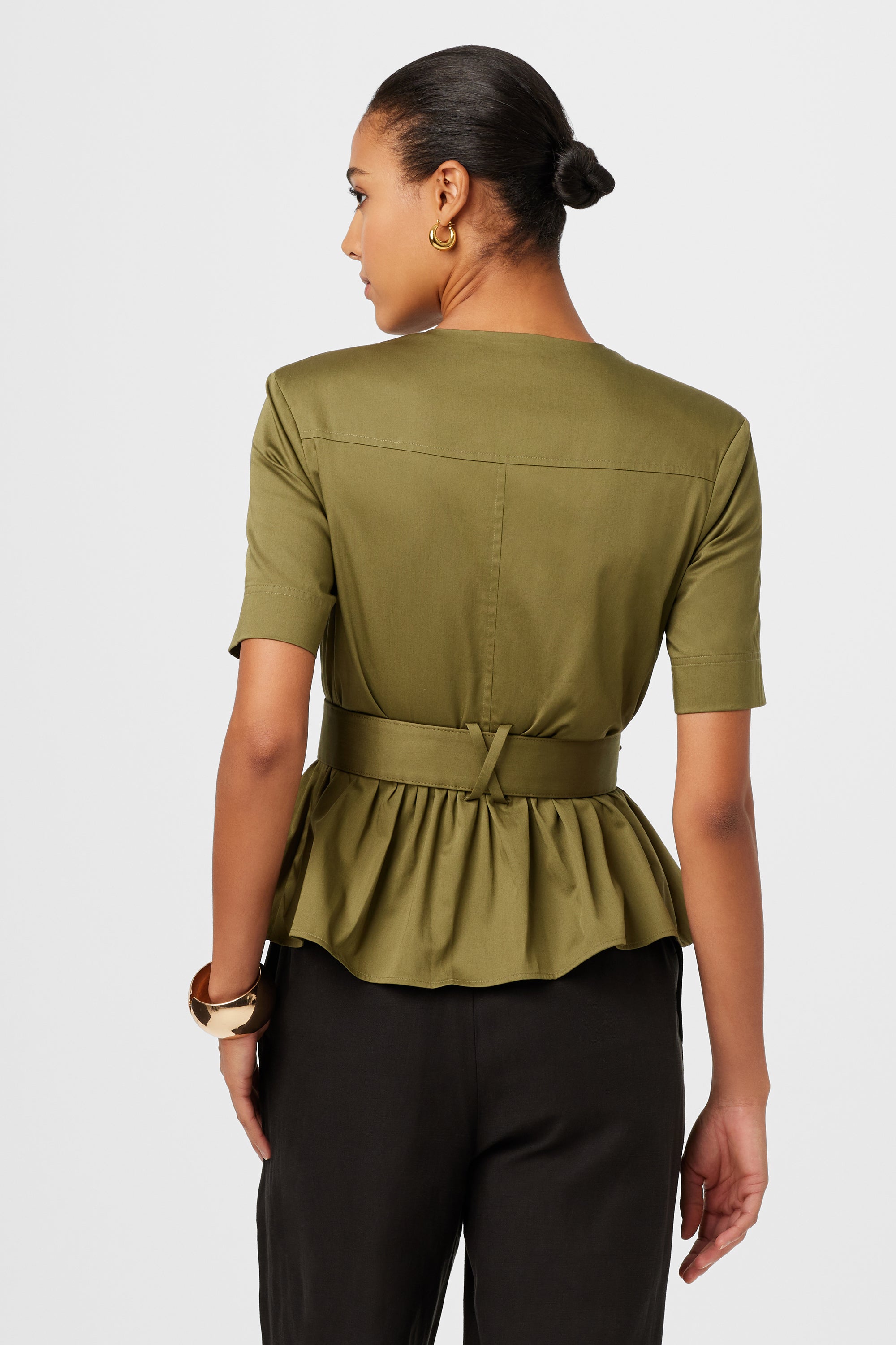 Ezra Safari Peplum Top - Toccin