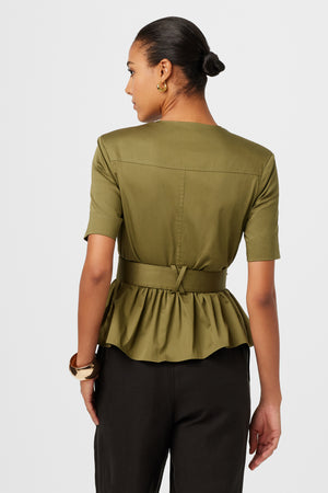 Ezra Safari Peplum Top - Toccin