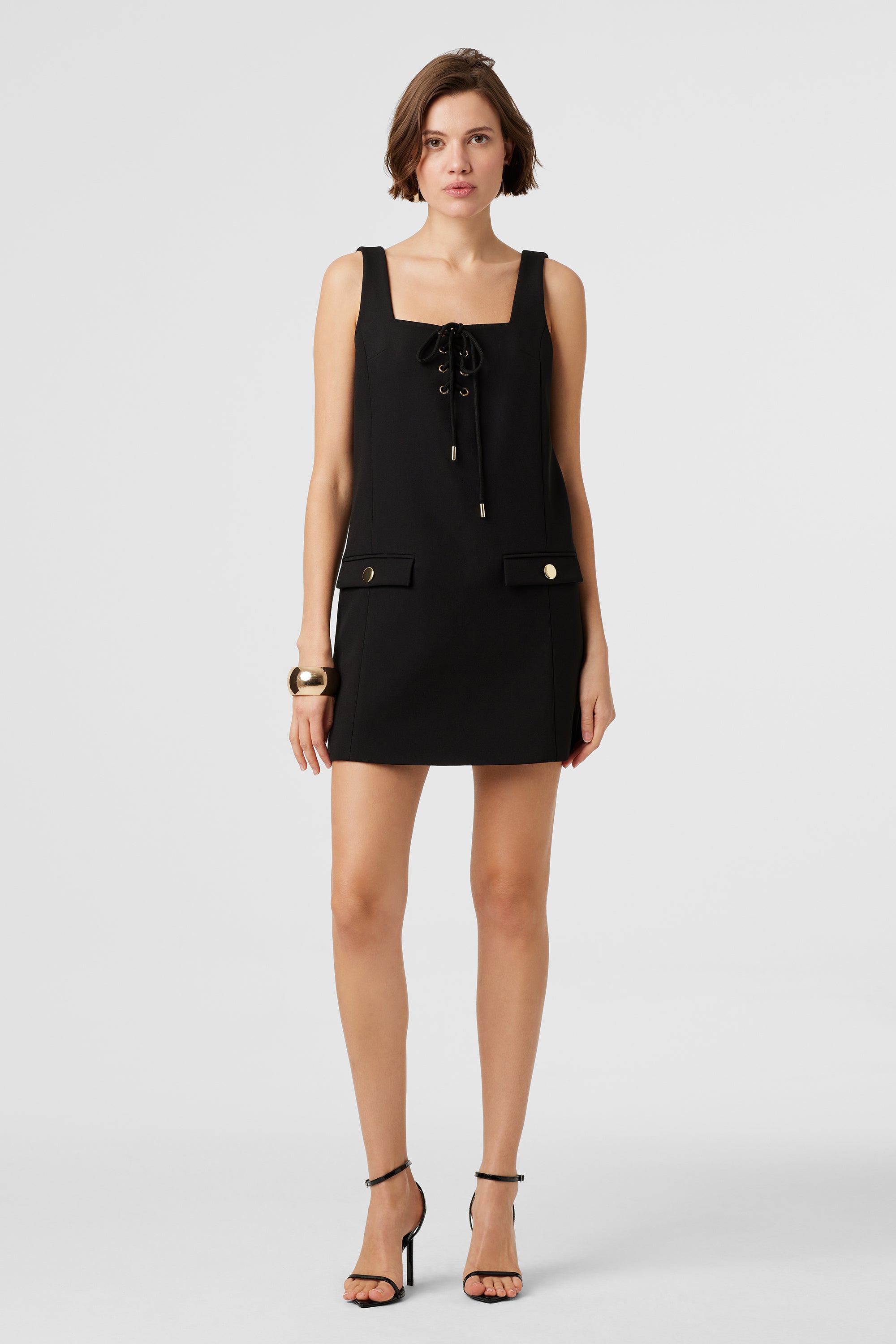 Frankie Lace Up Mini Dress - Toccin