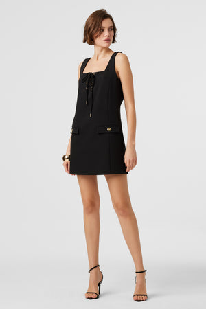 Frankie Lace Up Mini Dress - Toccin