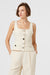 Georgia Linen Button-Front Top - Toccin