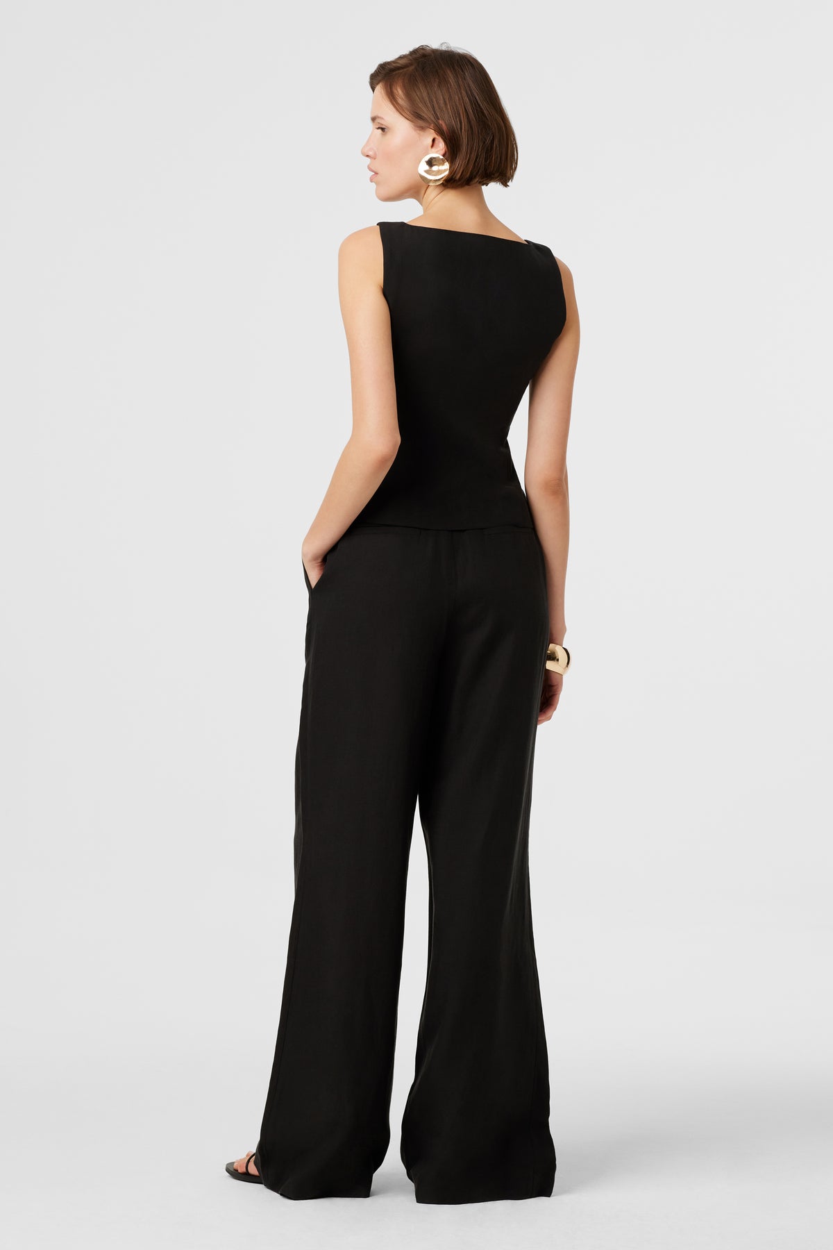 Hailey Linen Wide Leg Trouser - Toccin