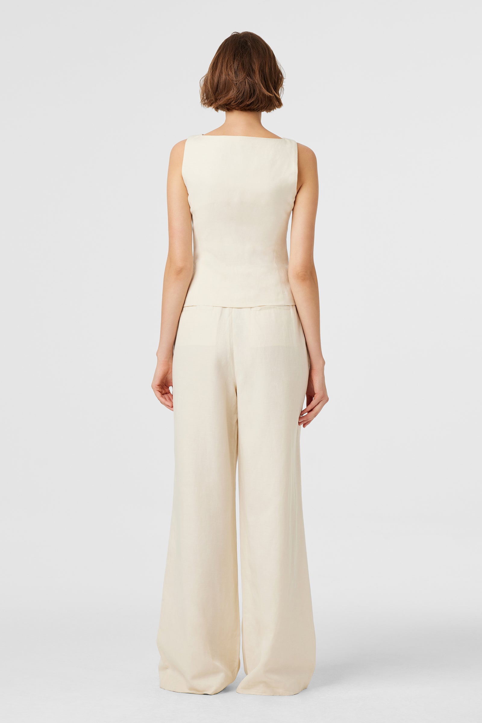 Hailey Linen Wide Leg Trouser - Toccin