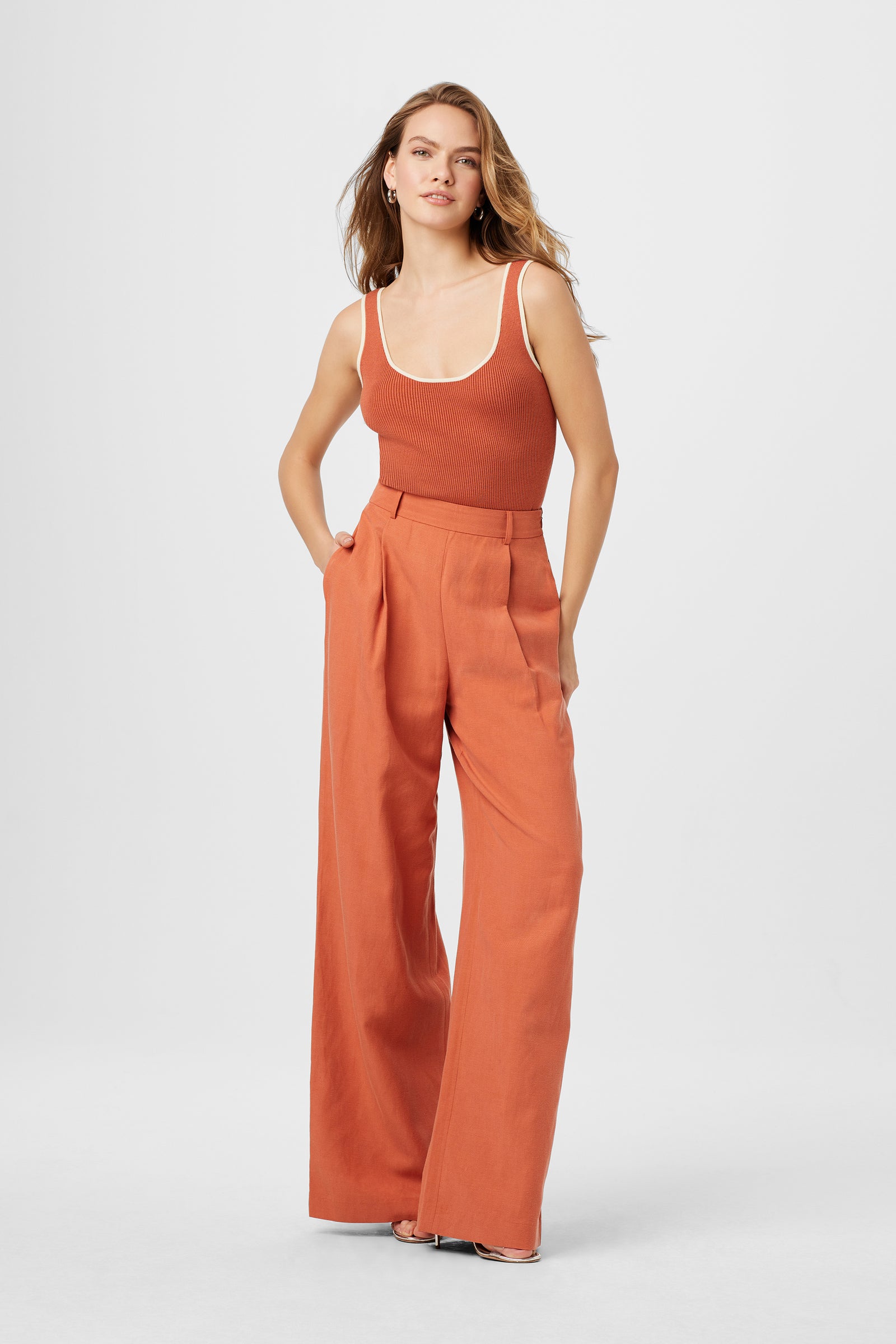 Hailey Linen Wide Leg Trouser - Toccin