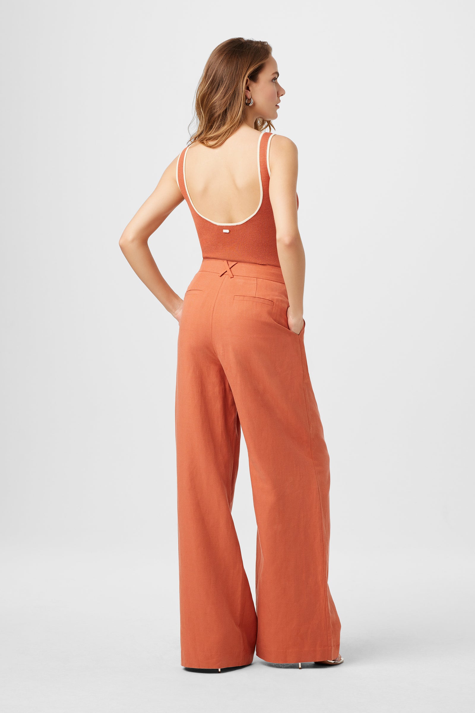 Hailey Linen Wide Leg Trouser - Toccin