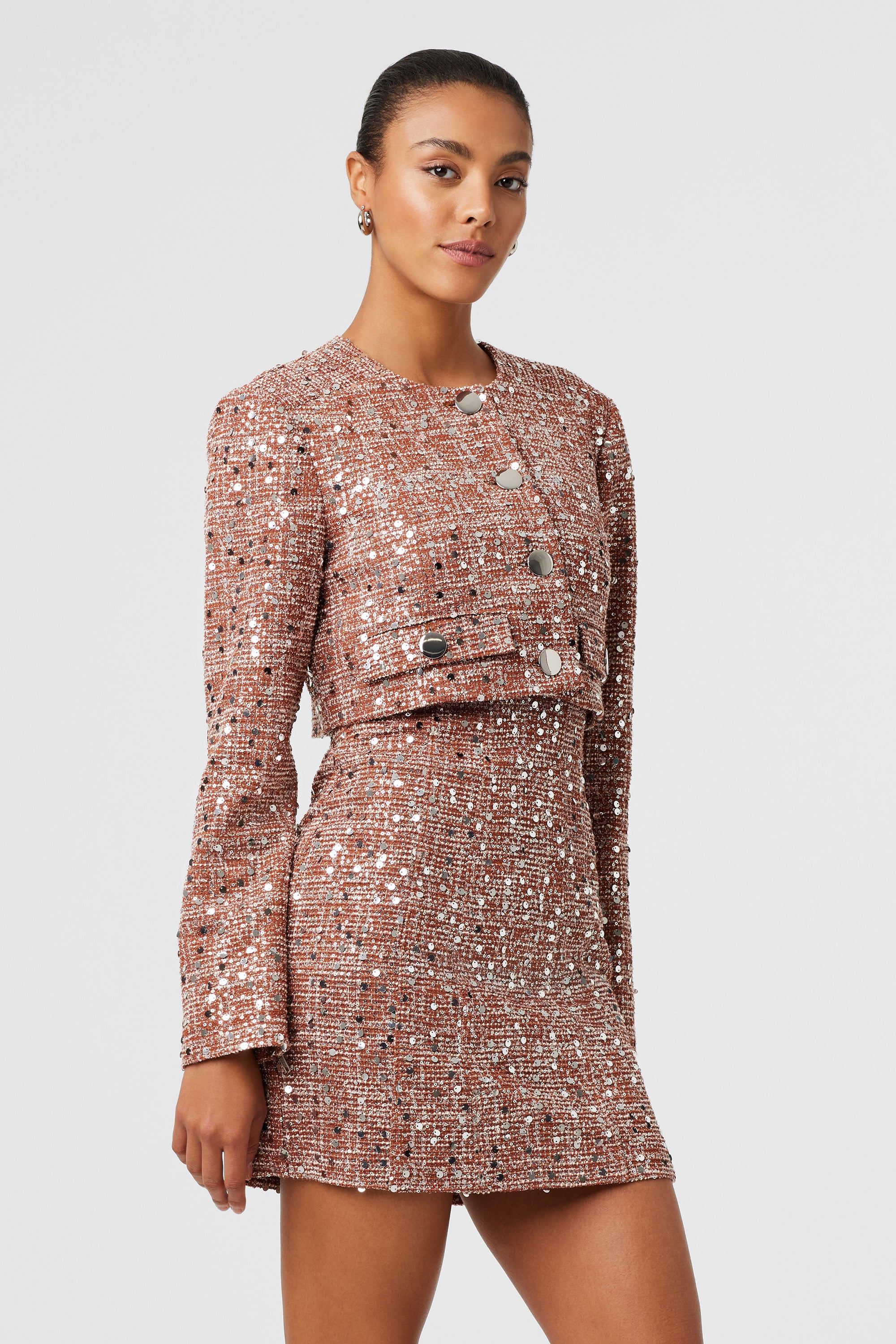 Lainey Sequin Embellished Jacket - Toccin