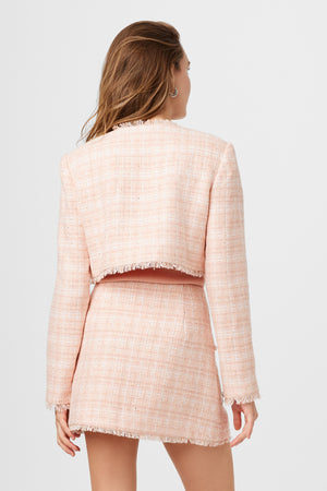 Lainey Crew Neck Tweed Jacket - Toccin