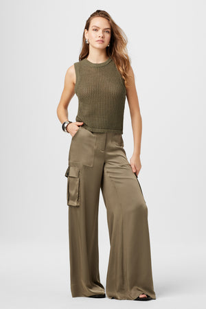 Maia Satin Cargo Pants