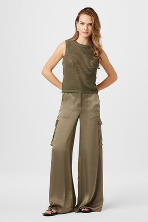 Maia Satin Cargo Pants