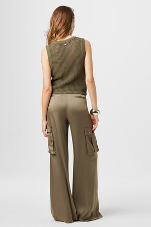 Maia Satin Cargo Pants