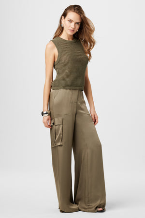 Maia Satin Cargo Pants