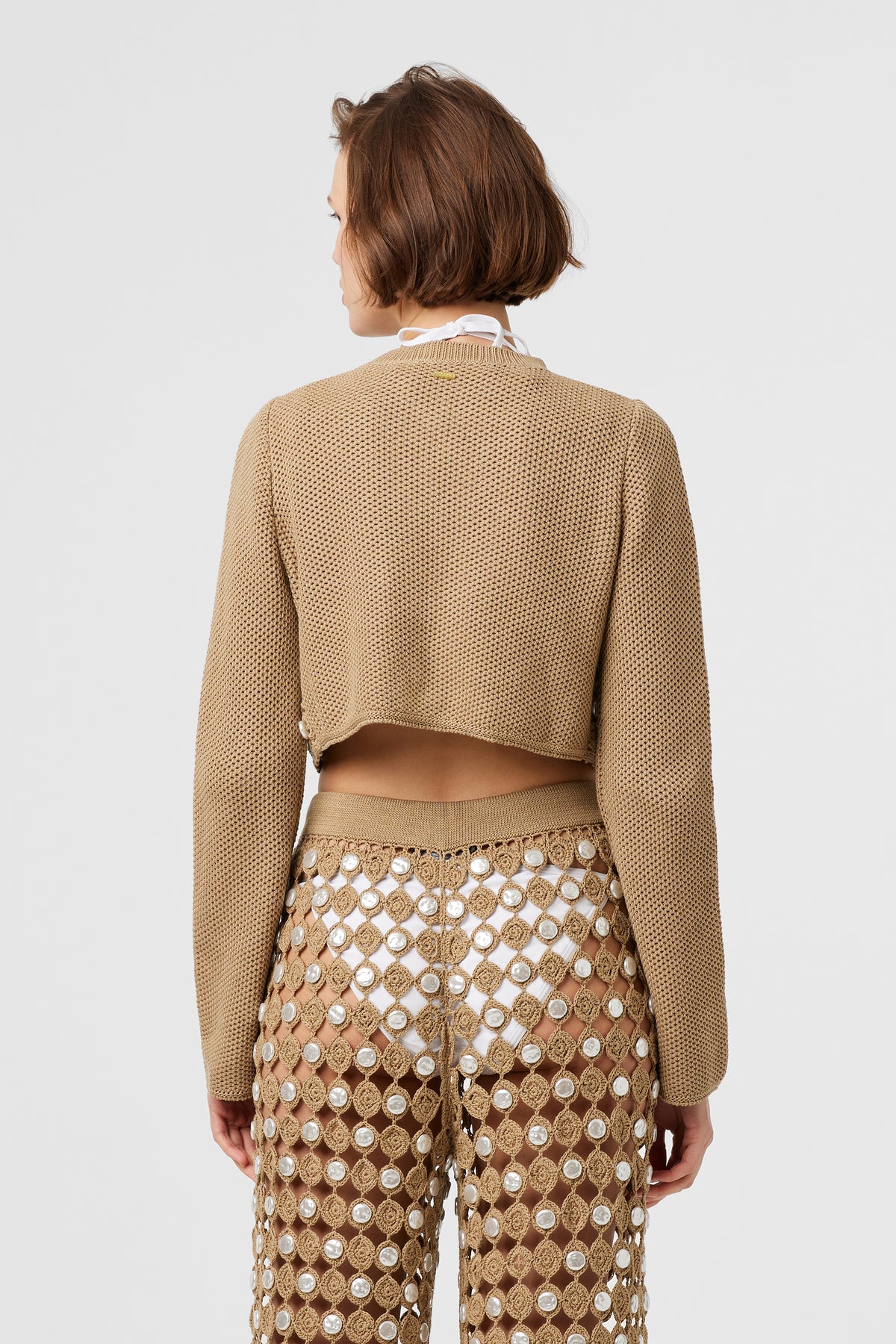 Noah Crochet Front Crop Cardigan - Toccin