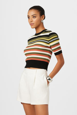 Nyla Short Sleeve Knit Sweater - Toccin
