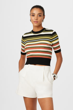 Nyla Short Sleeve Knit Sweater - Toccin